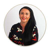 a woman smiling for the camera